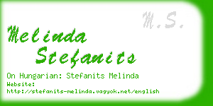 melinda stefanits business card